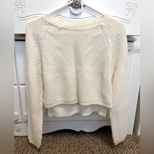 Papaya Small Top Pure White Crop Sweater, great additional to any dress/leggings